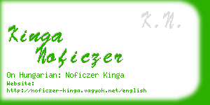 kinga noficzer business card